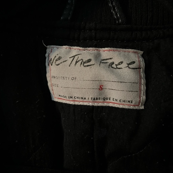 Free People Vegan Leather Bomber Jacket SZ S - Picture 3 of 3